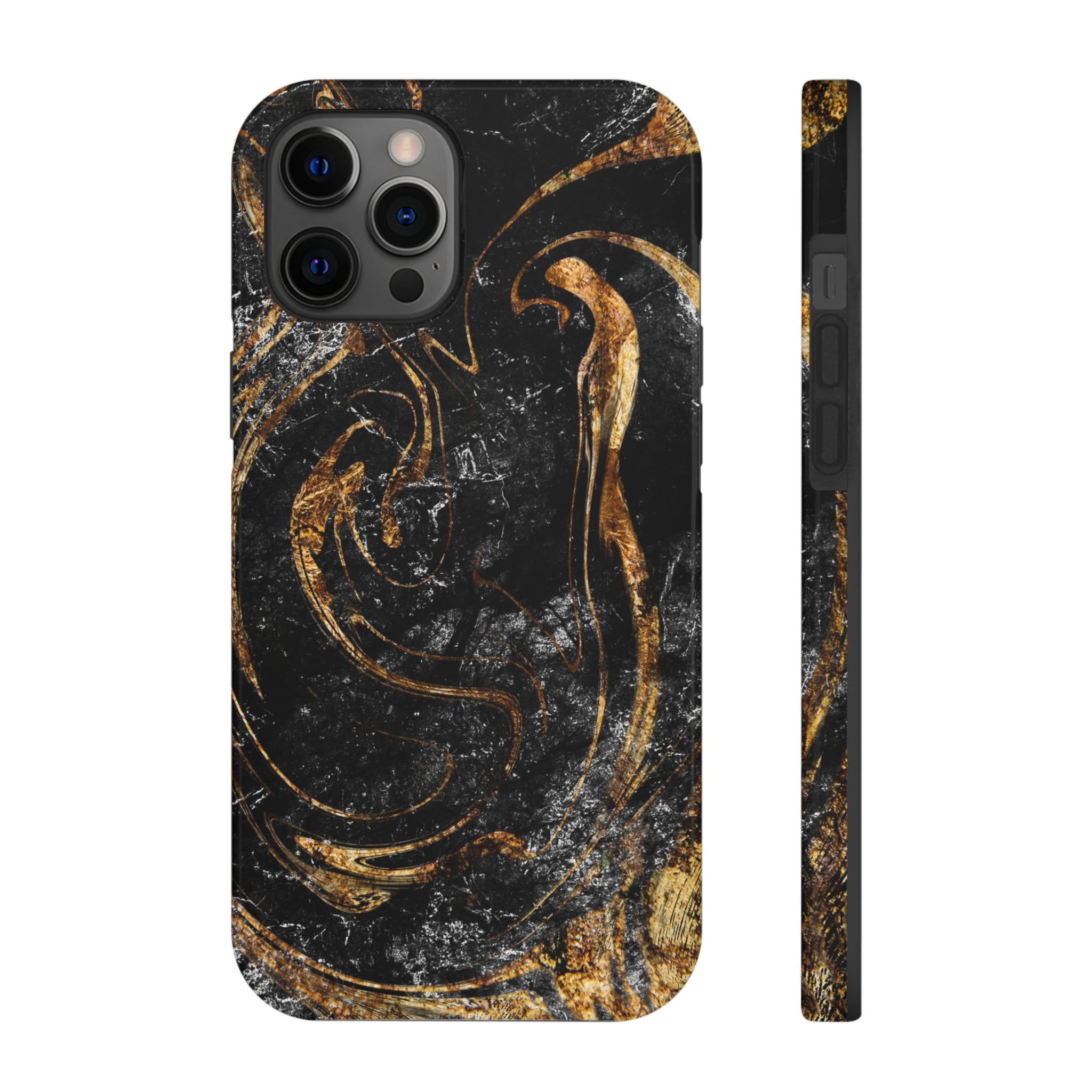 Golden Liquid Marble - iPhone Tough Cases iPhone 12 Pro Max - phone cases