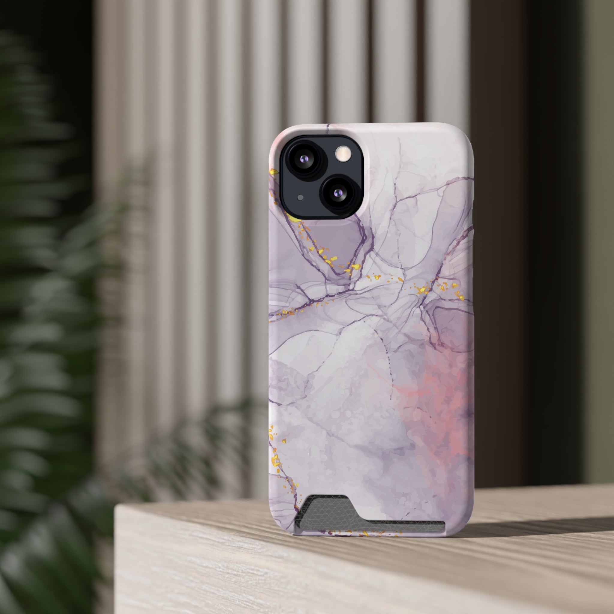 White Liquid Marble - Card Holder Cases - phone cases