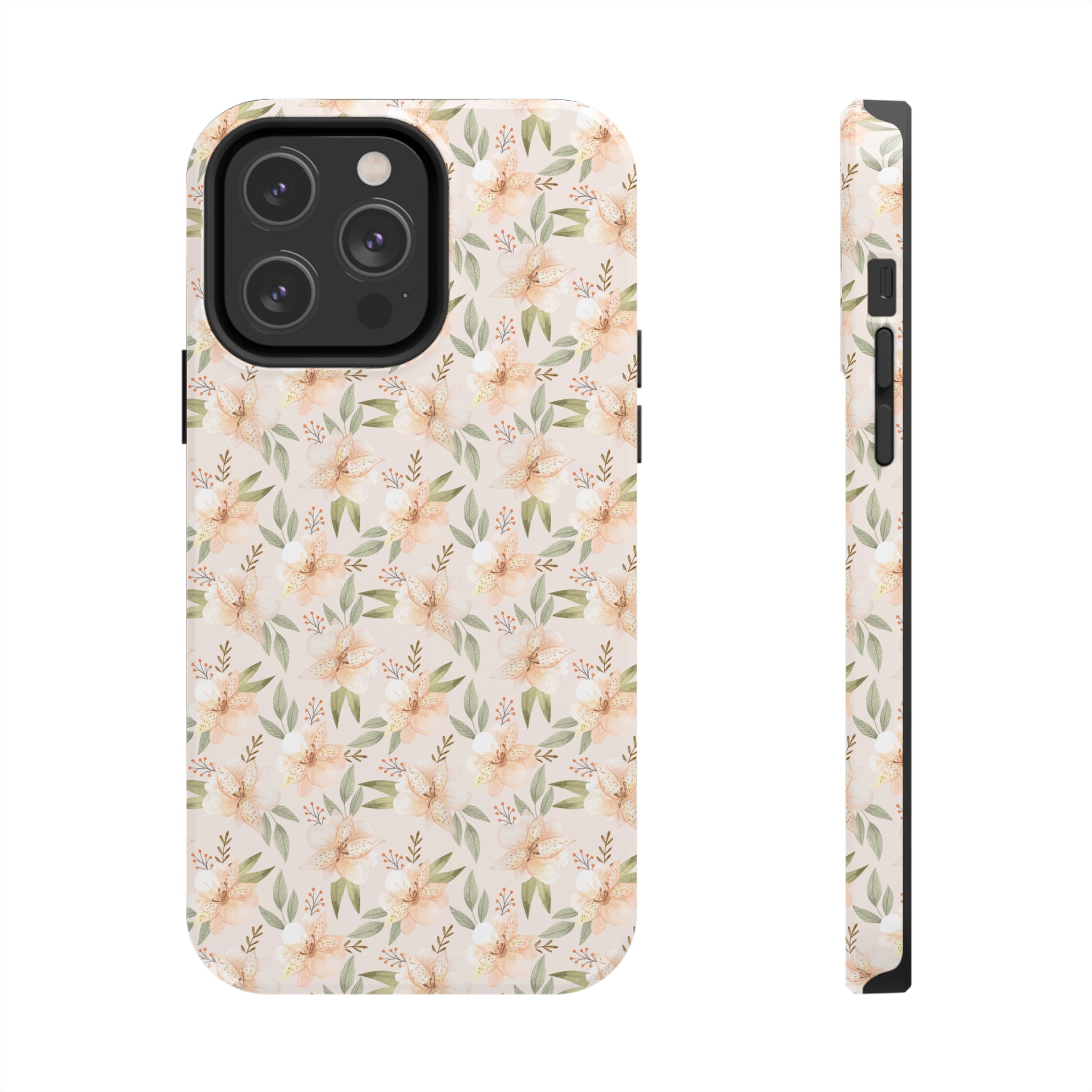 Pink Floral - iPhone Tough Cases iPhone 14 Pro Max - phone cases