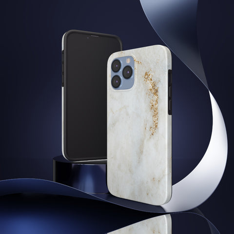 White Golden Marble - iPhone Tough Cases - phone cases