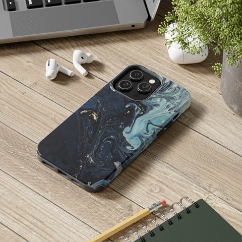 Blue liquid - iPhone Tough Cases - phone cases