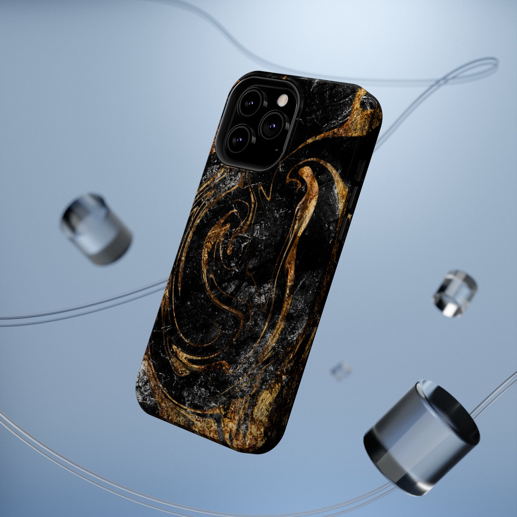 Golden Liquid Marble - MagSafe Cases - phone cases