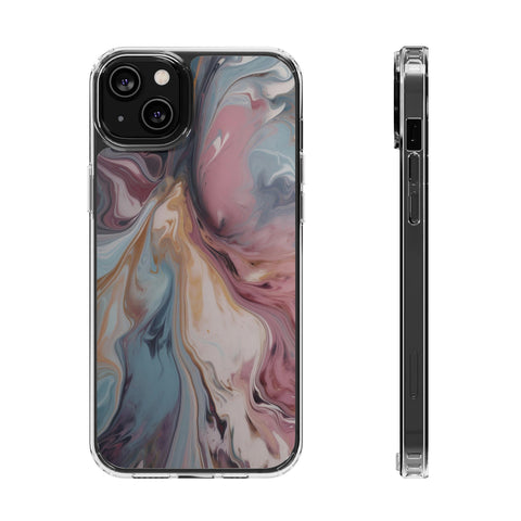 Liquid colored marble - iPhone Clear Cases iPhone 14 Plus Without gift packaging - phone cases