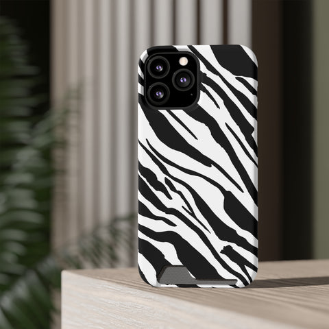 Zebra Black Wait - Card Holder Cases - phone cases