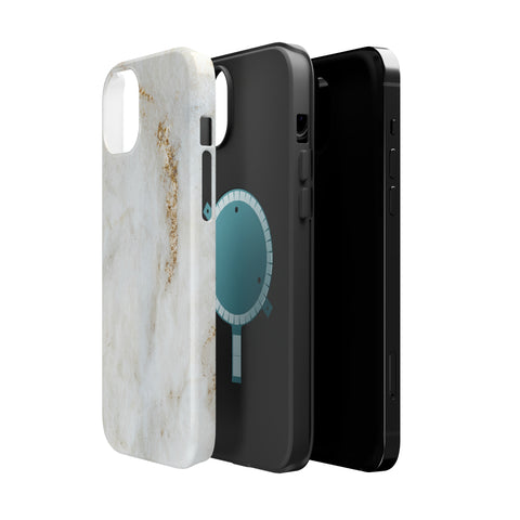 White Golden Marble - MagSafe Cases - phone cases