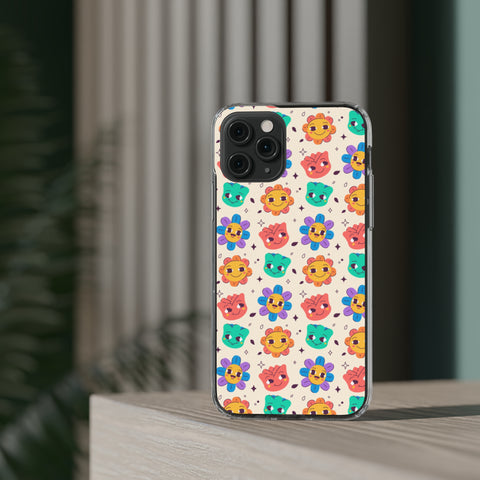 Face Floral - iPhone Clear Cases - phone cases