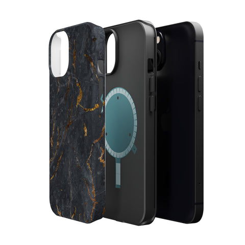 Black Golden Marble - MagSafe Cases - phone cases