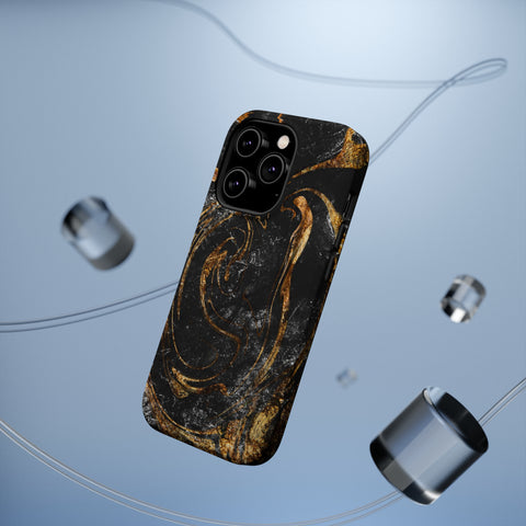 Golden Liquid Marble - MagSafe Cases - phone cases