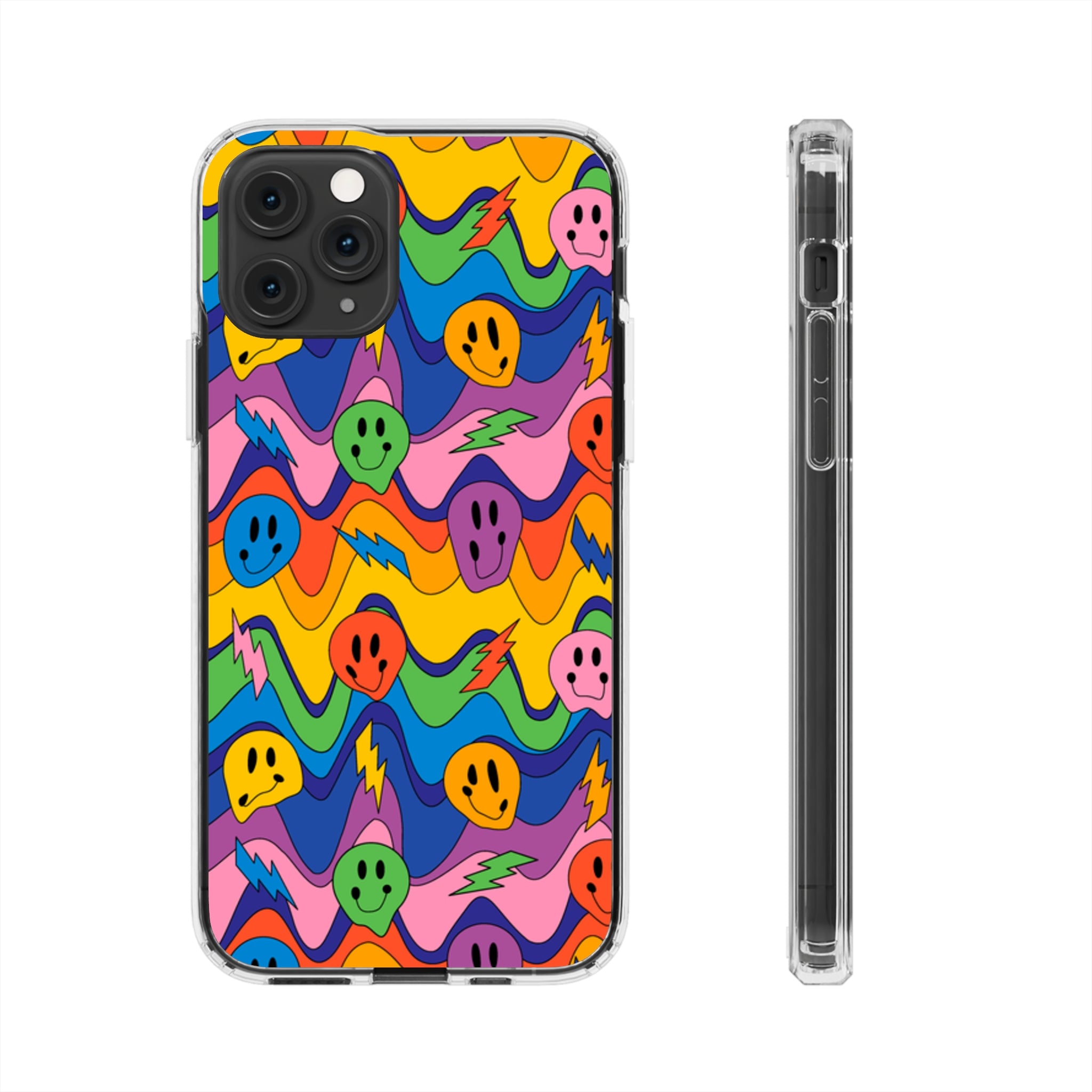 Groovy Smiley - iPhone Clear Cases iPhone 11 Pro Without gift packaging - phone cases