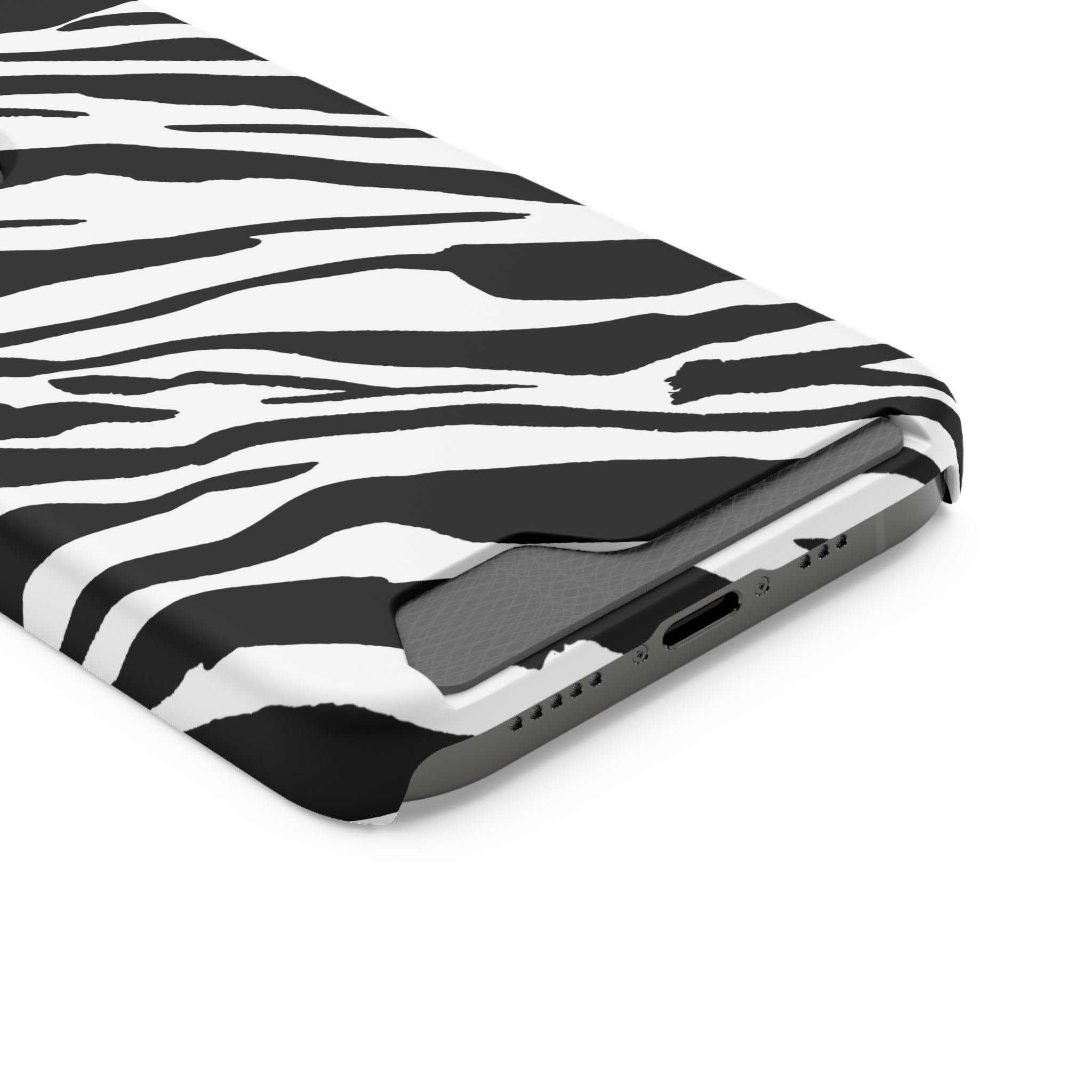 Zebra Black Wait - Card Holder Cases - phone cases