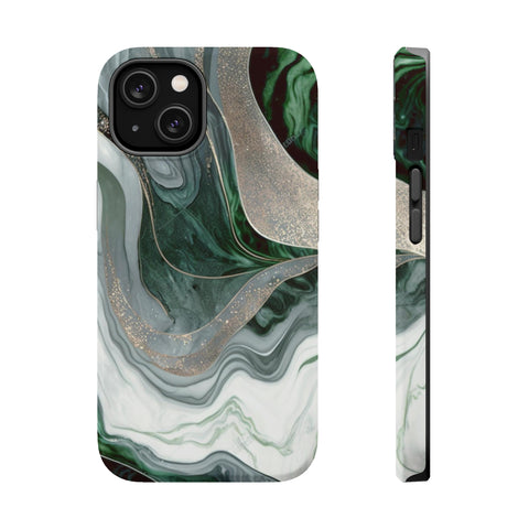 Green Marble - MagSafe Cases iPhone 14 Matte - phone cases