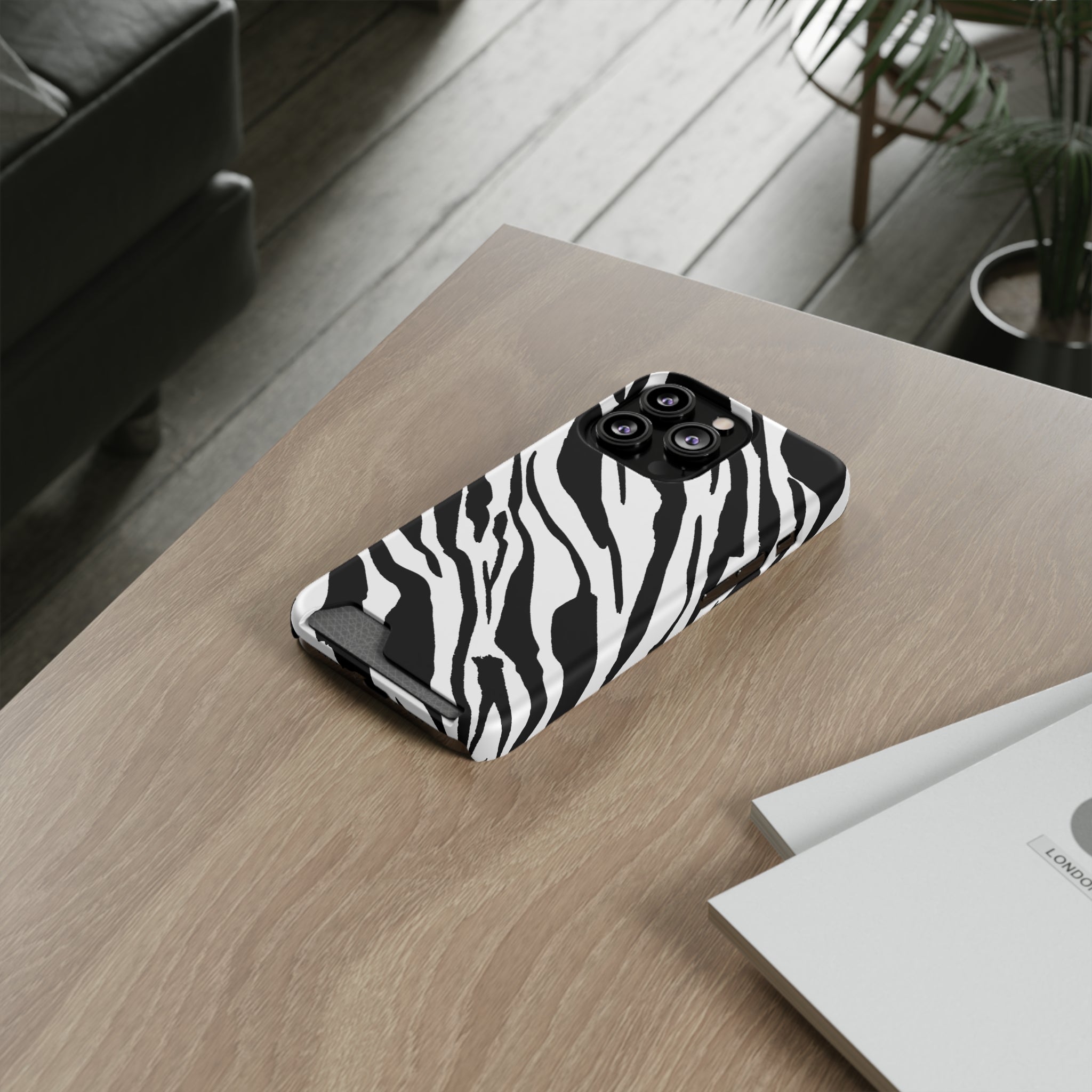 Zebra Black Wait - Card Holder Cases - phone cases