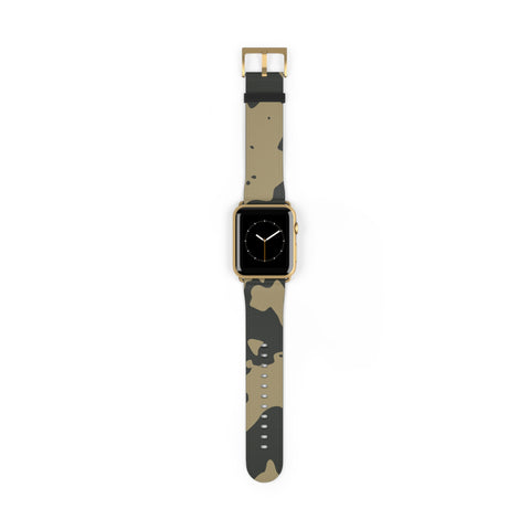 Apple Watch Band - 100% Faux Leather 42 - 45 mm Gold Matte - phone cases