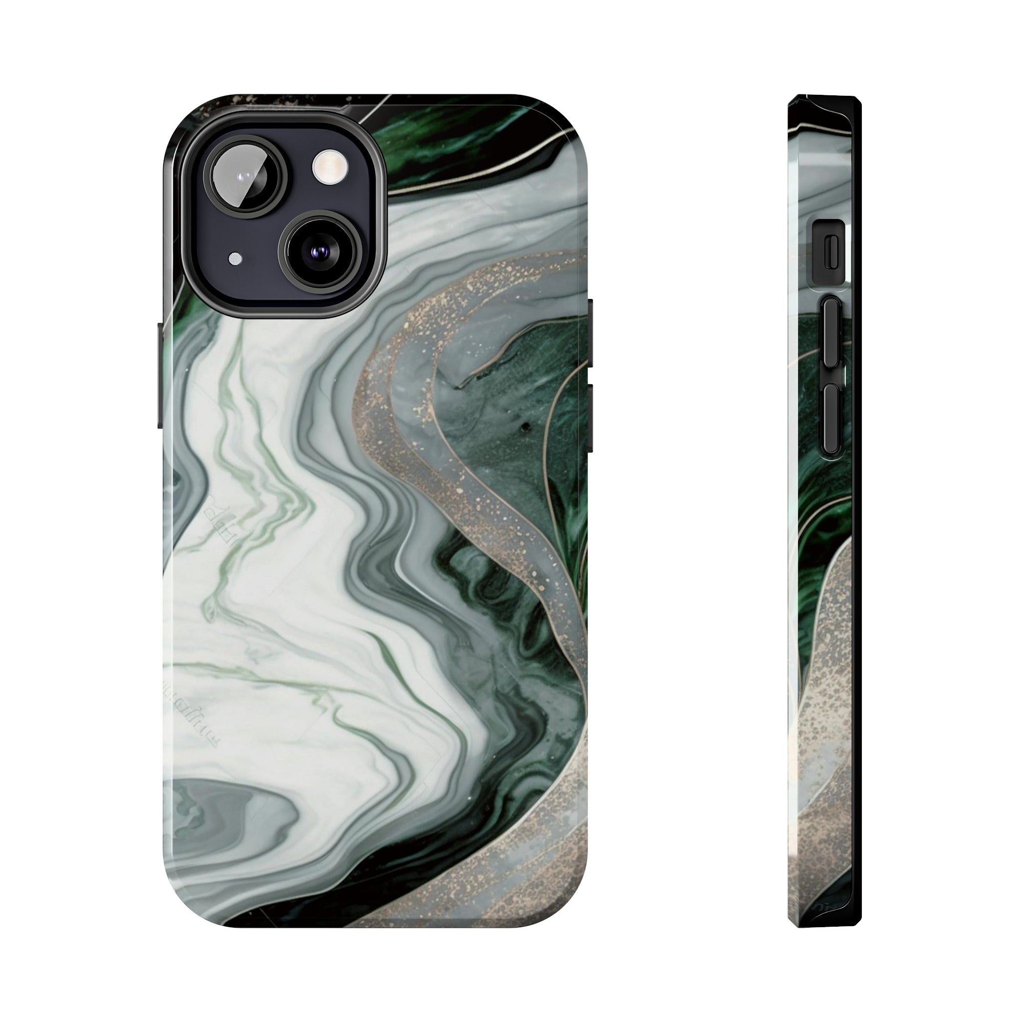 Green Marble - iPhone Tough Cases iPhone 13 Mini - phone cases