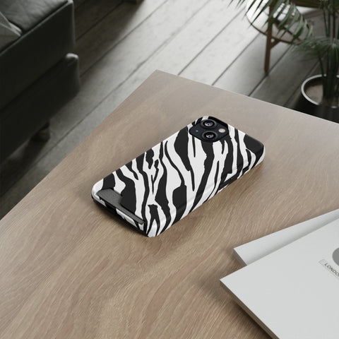 Zebra Black Wait - Card Holder Cases - phone cases