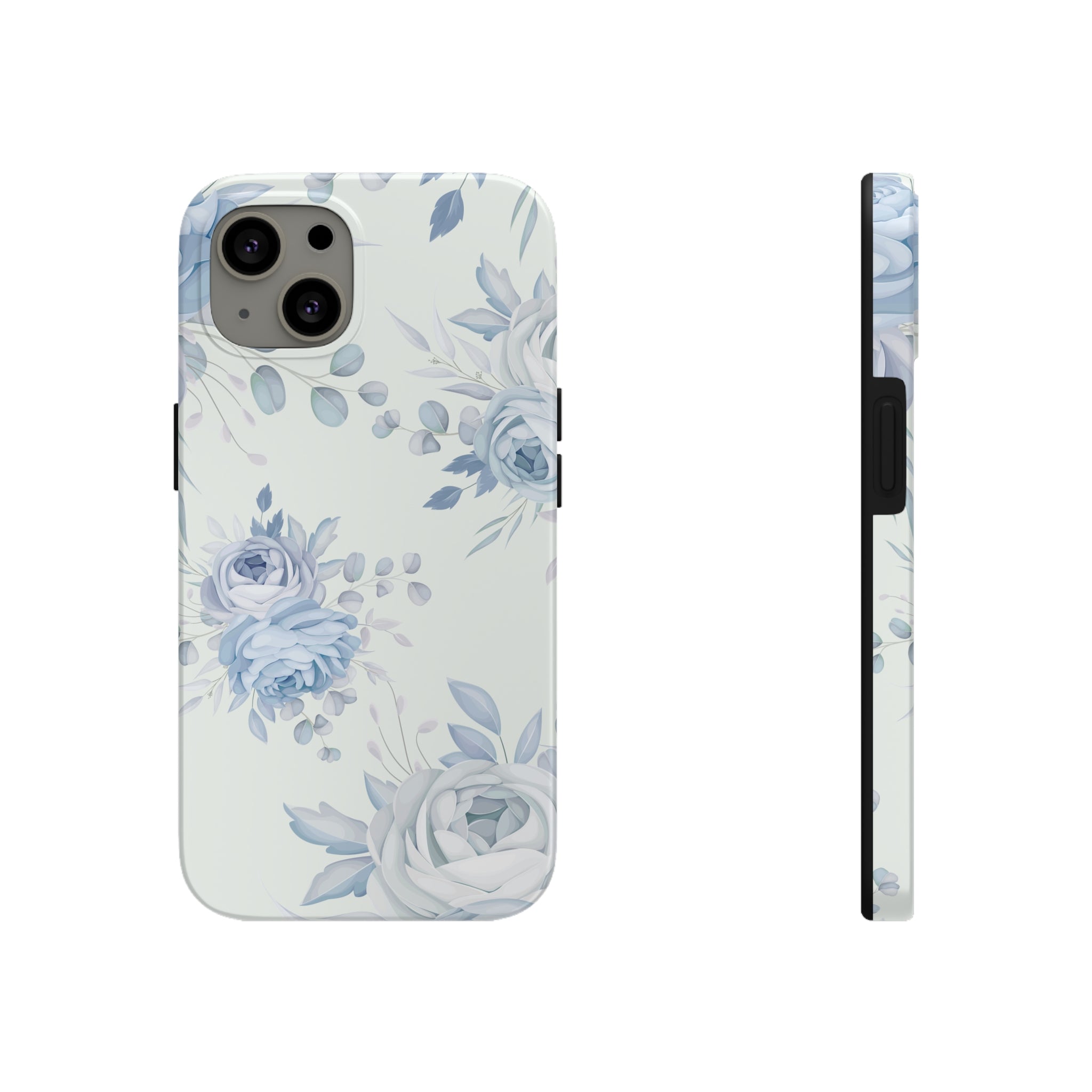 Classic Blue Floral - iPhone Tough Cases iPhone 13 - phone cases