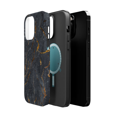 Black Golden Marble - MagSafe Cases - phone cases