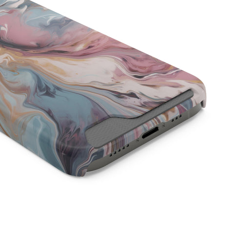 Liquid colored marble - Card Holder Cases - phone cases