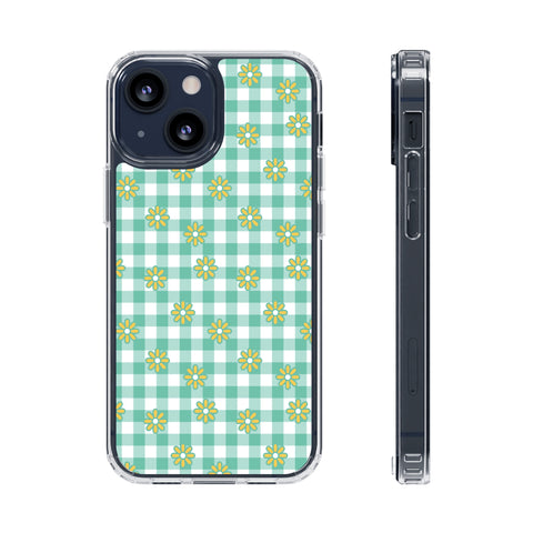 Checkerboard Flower - iPhone Clear Cases iPhone 13 Mini Without gift packaging - phone cases