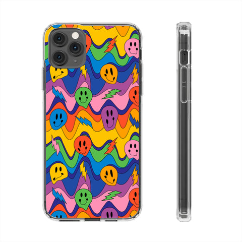 Groovy Smiley - iPhone Clear Cases iPhone 11 Pro Max Without gift packaging - phone cases