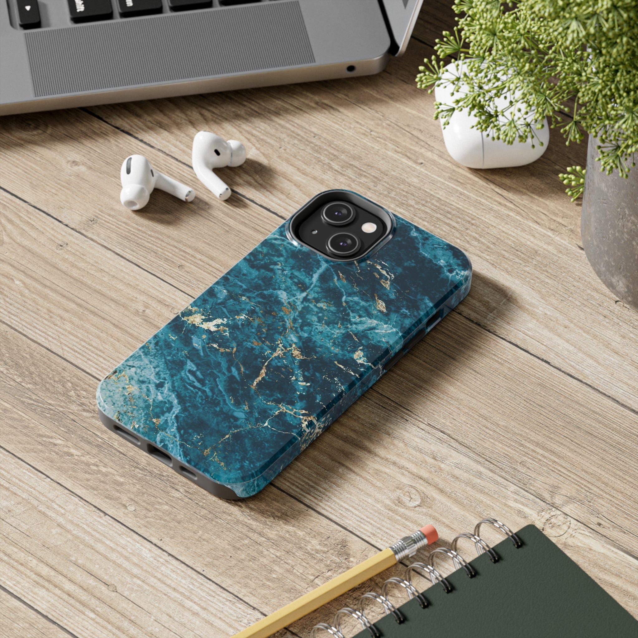 Liquid Blue marble - iPhone Tough Cases - phone cases