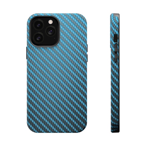 Blue carbon fiber - MagSafe Cases iPhone 13 Pro Max Matte - phone cases