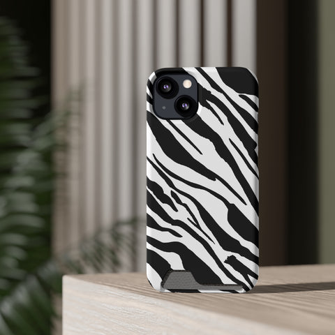 Zebra Black Wait - Card Holder Cases - phone cases