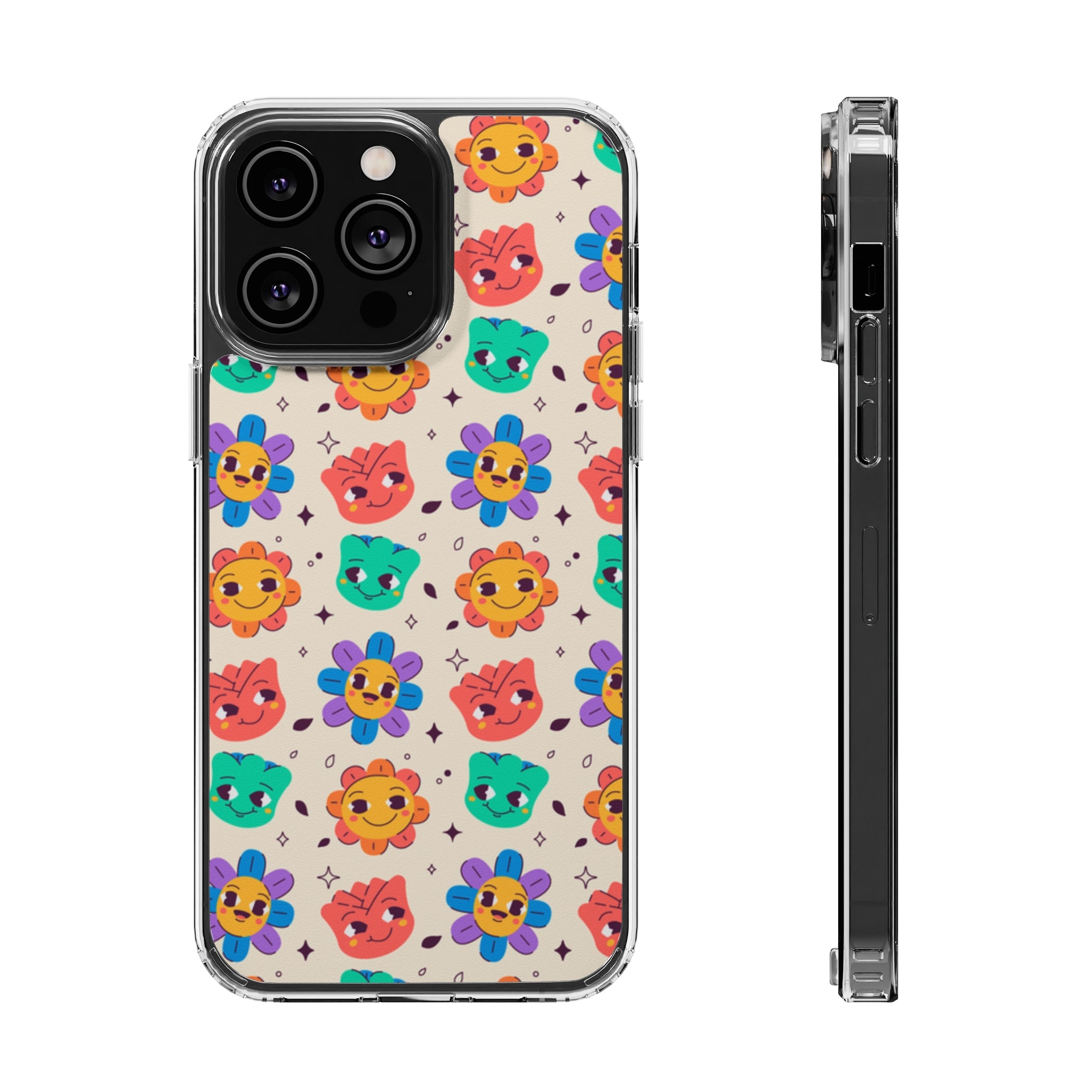 Face Floral - iPhone Clear Cases iPhone 14 Pro Max Without gift packaging - phone cases