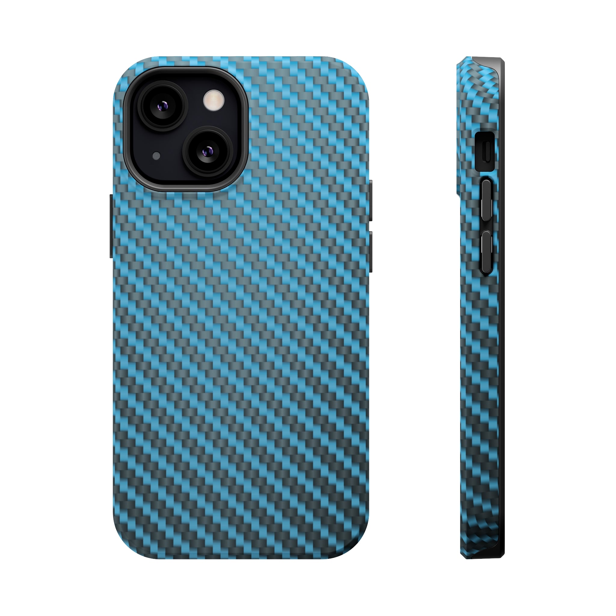 Blue carbon fiber - MagSafe Cases iPhone 13 Mini Matte - phone cases