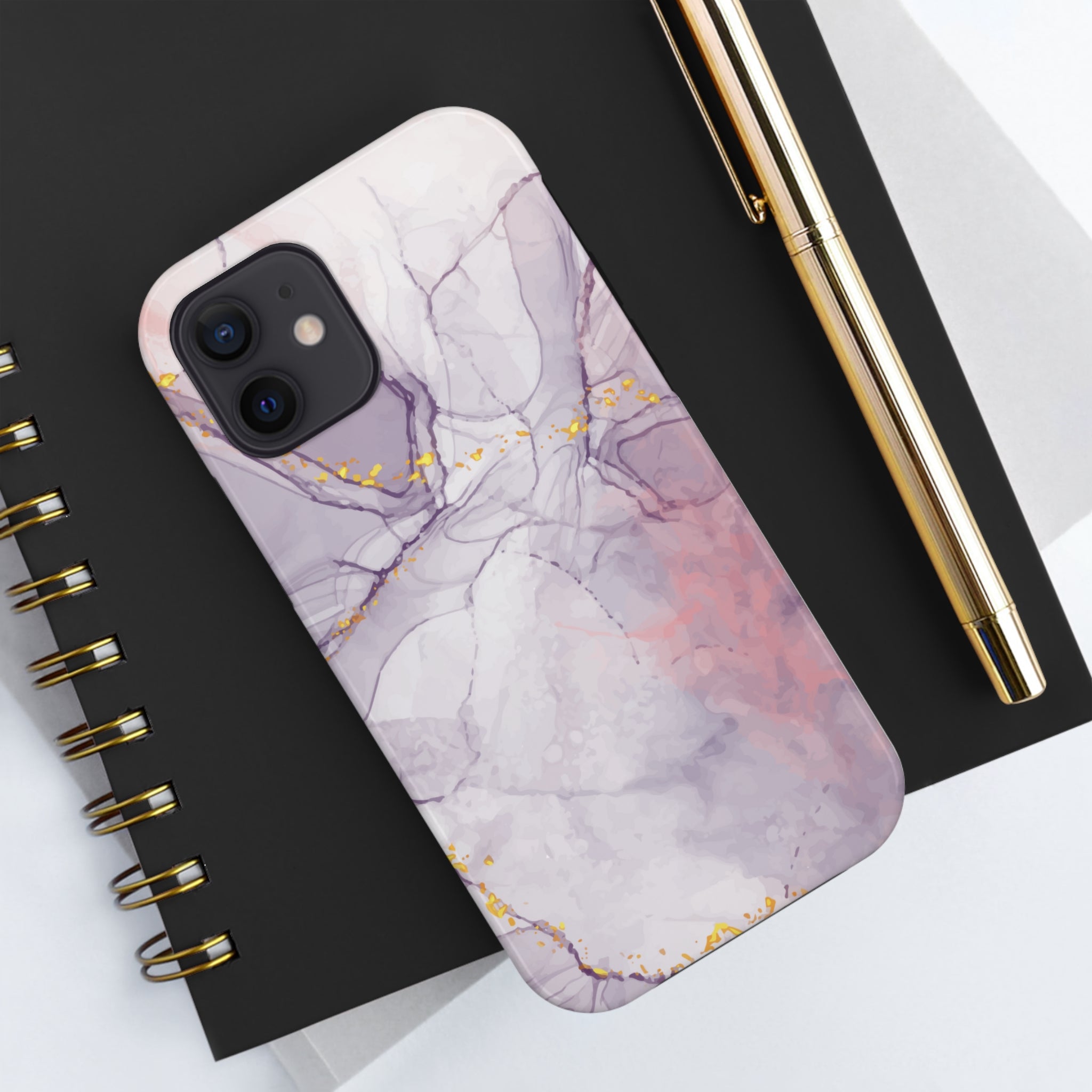 White Liquid Marble - iPhone Tough Cases - phone cases