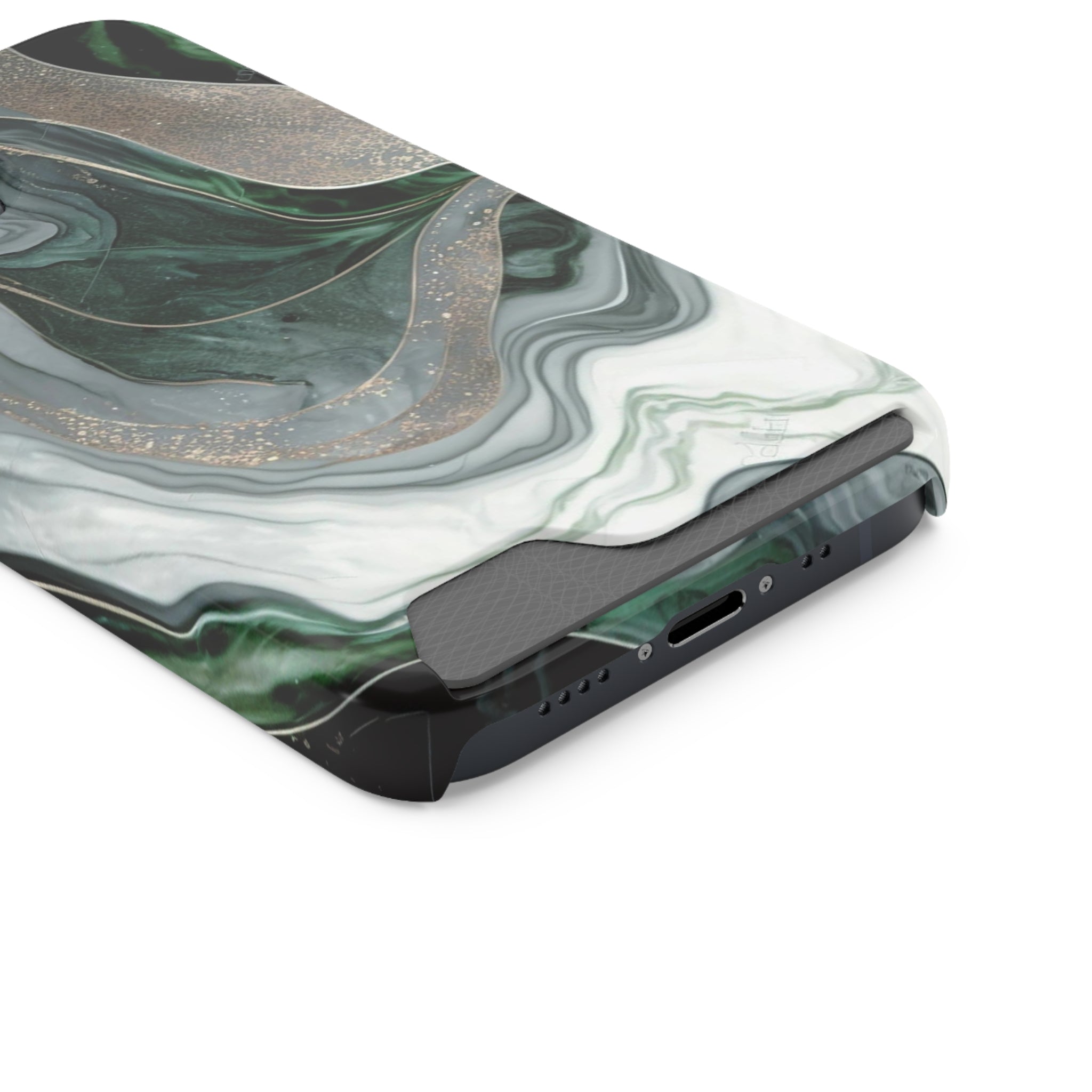 Green Marble - Card Holder Cases - phone cases