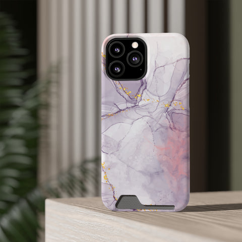 White Liquid Marble - Card Holder Cases - phone cases