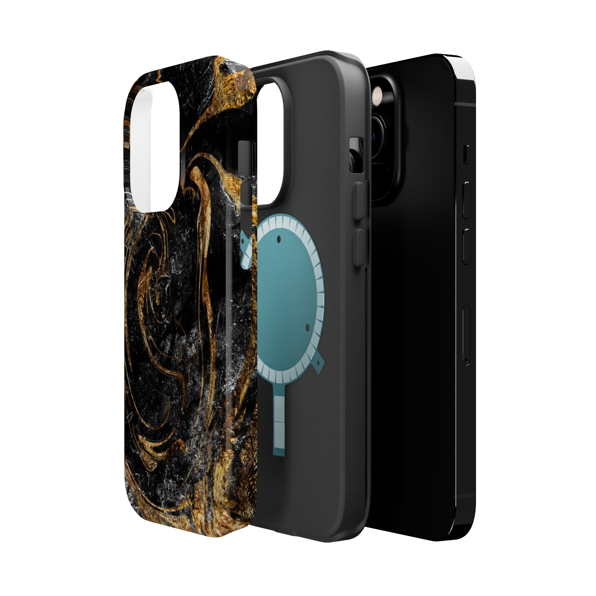 Golden Liquid Marble - MagSafe Cases - phone cases