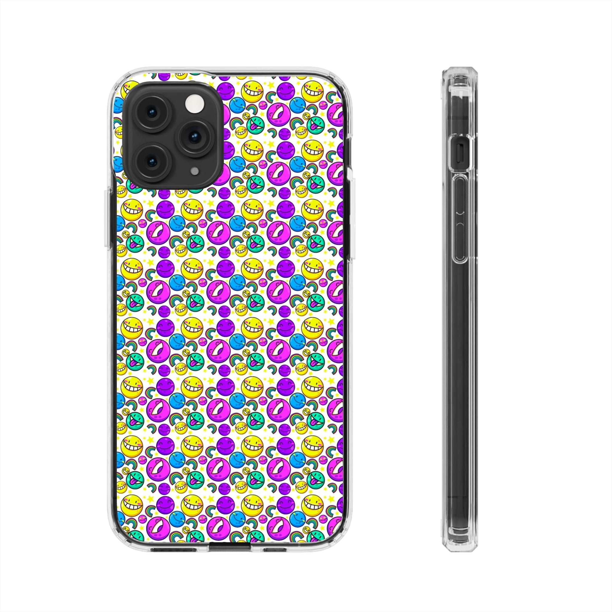 Colourful Emoticons - iPhone Clear Cases iPhone 11 Pro Without gift packaging - phone cases