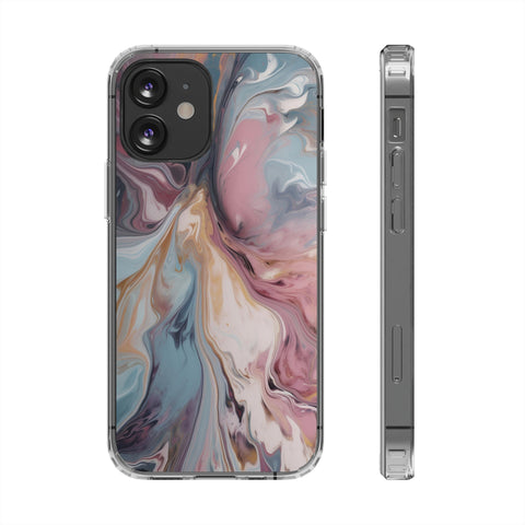 Liquid colored marble - iPhone Clear Cases iPhone 12 Mini Without gift packaging - phone cases