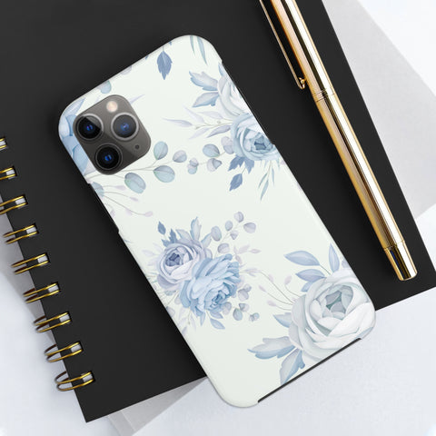 Classic Blue Floral - iPhone Tough Cases - phone cases