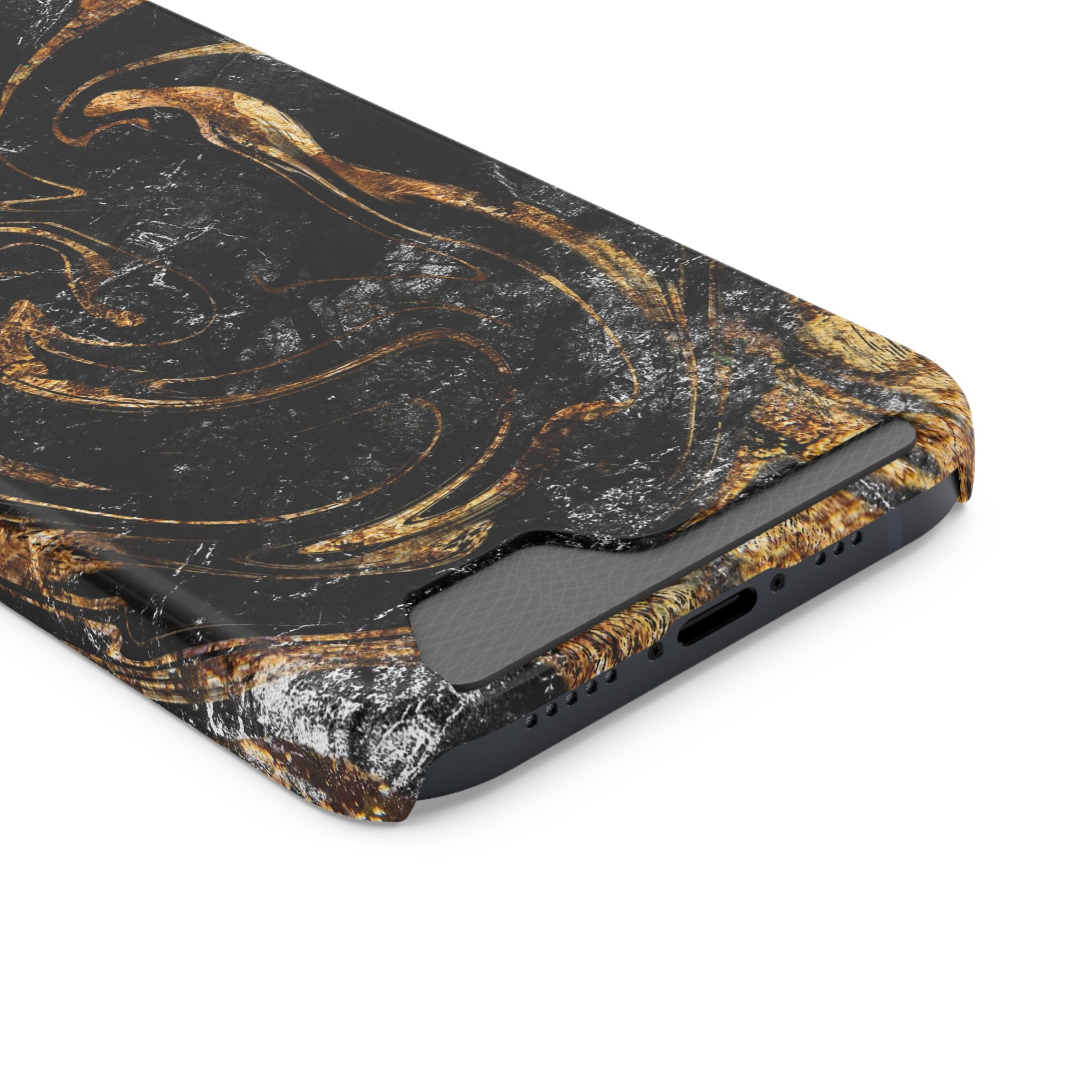 Golden Liquid Marble - Card Holder Cases - phone cases