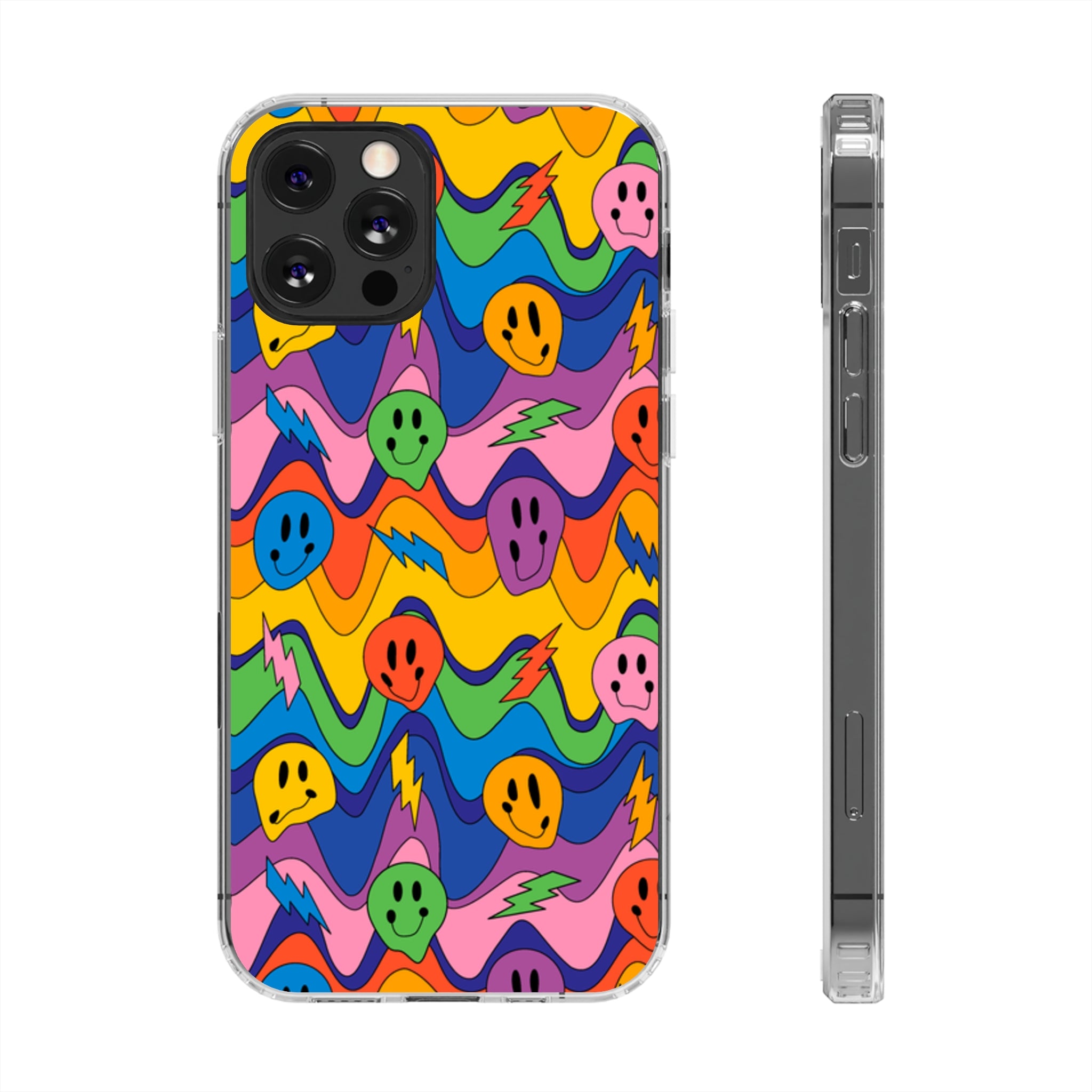 Groovy Smiley - iPhone Clear Cases iPhone 12 Pro Without gift packaging - phone cases