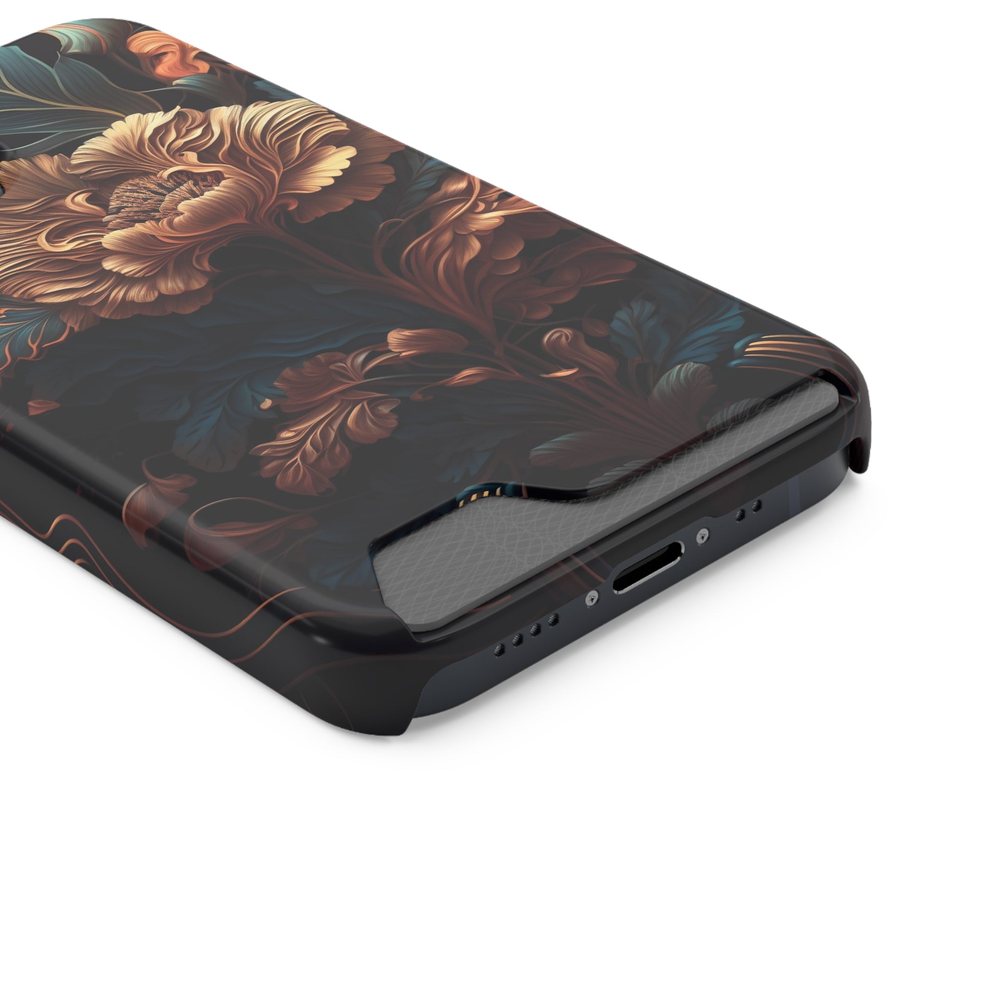 Dark floral - Card Holder Cases - phone cases