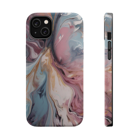 Liquid colored marble - MagSafe Cases iPhone 14 Plus Glossy - phone cases