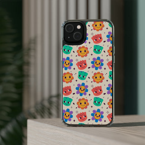 Face Floral - iPhone Clear Cases - phone cases