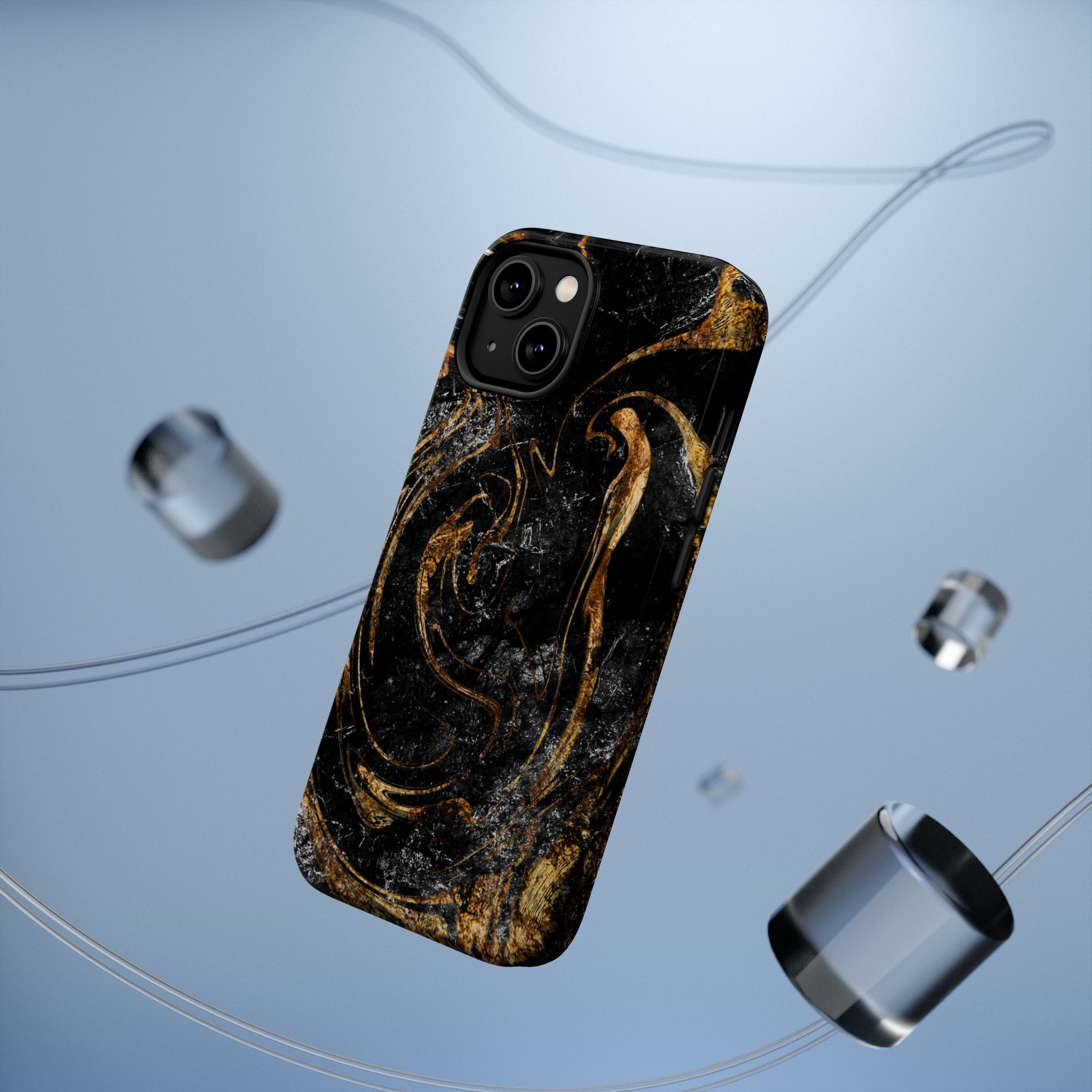 Golden Liquid Marble - MagSafe Cases - phone cases