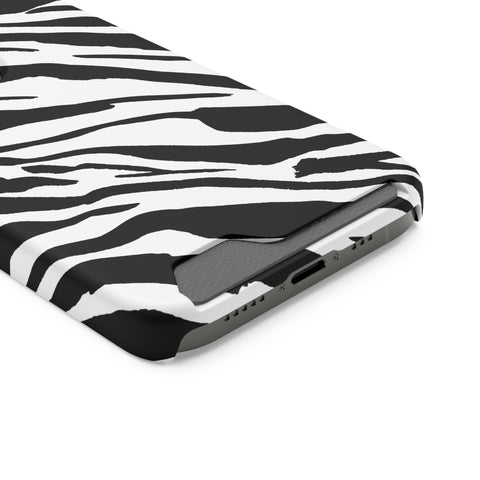 Zebra Black Wait - Card Holder Cases - phone cases