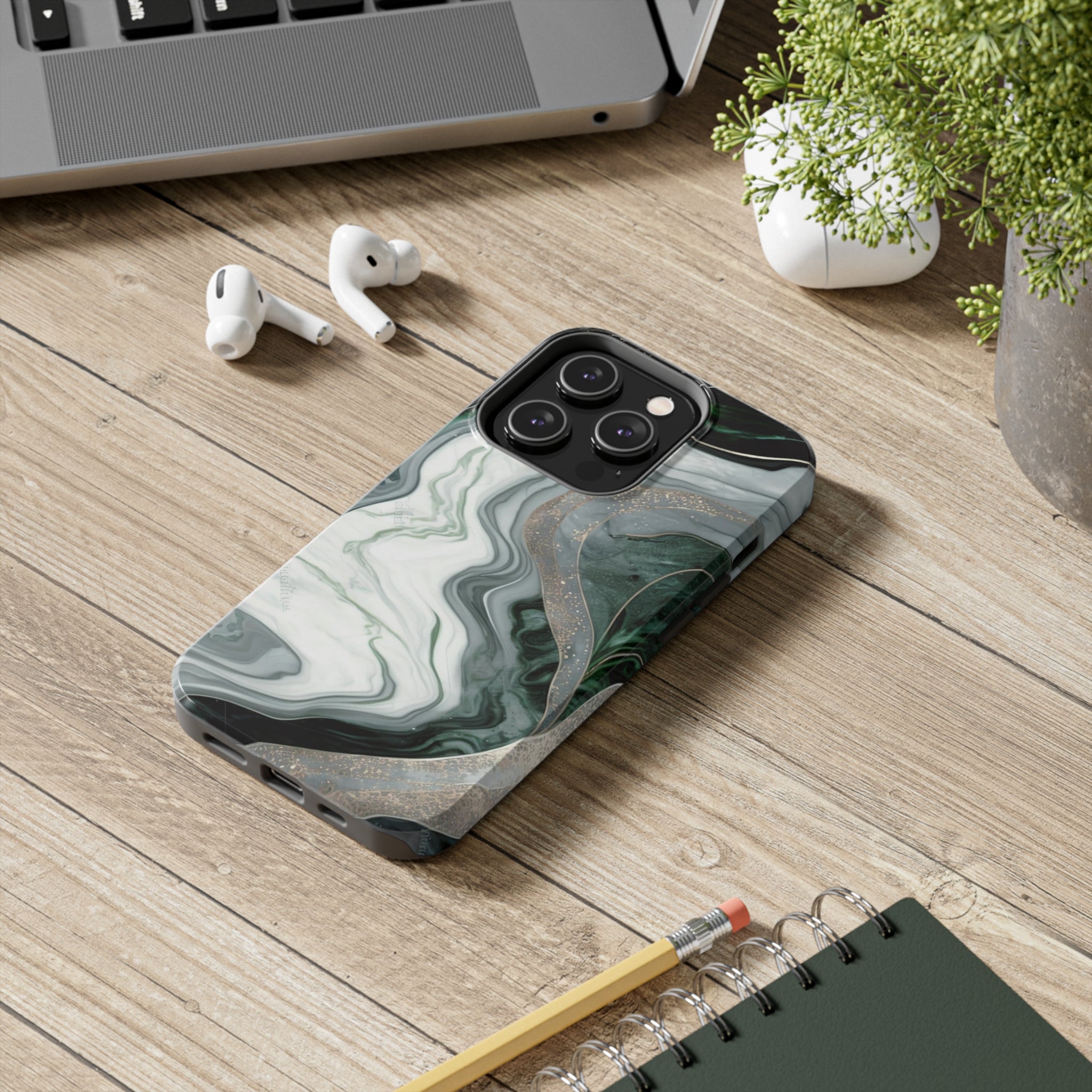 Green Marble - iPhone Tough Cases - phone cases