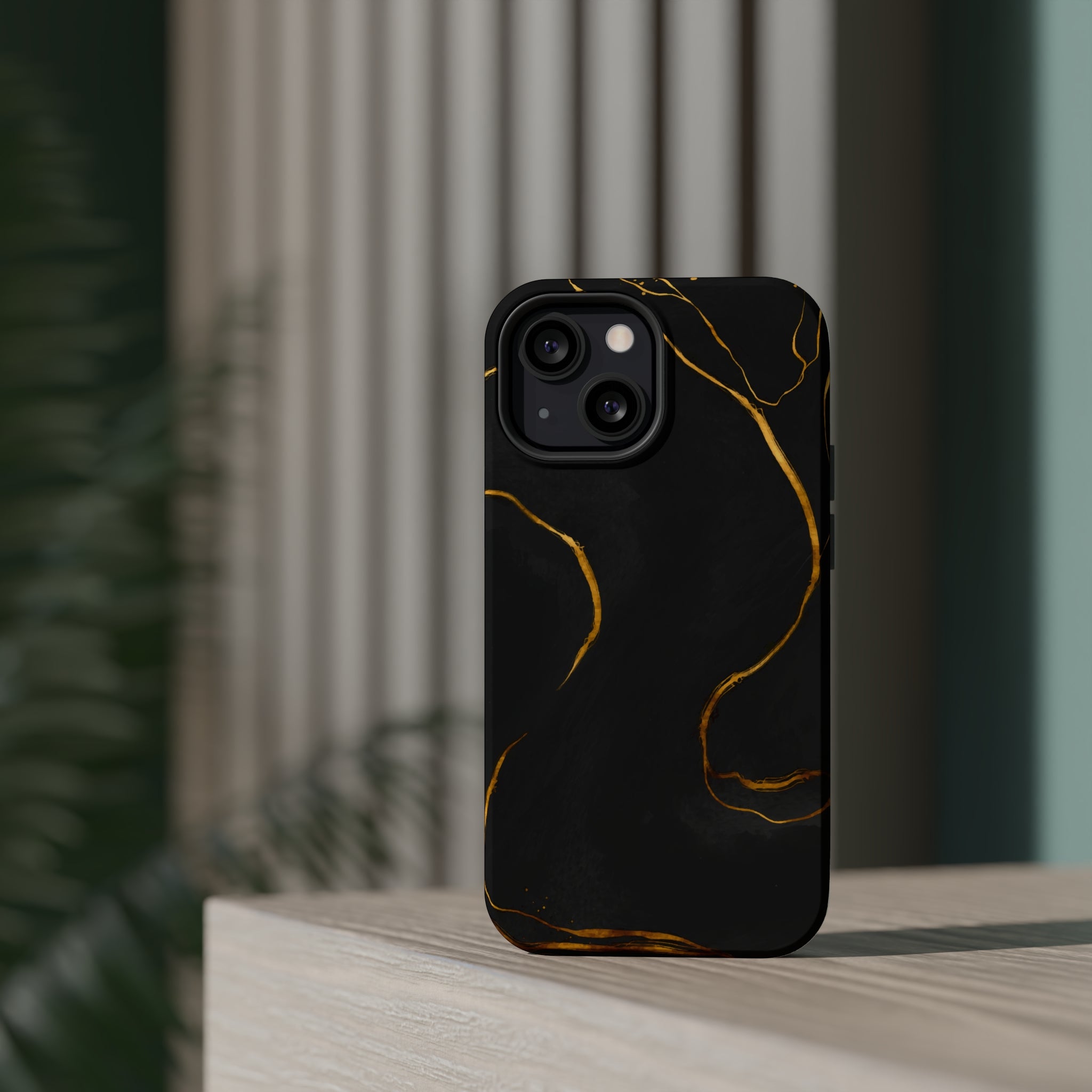 Black Cheetah Golden Marble - MagSafe Cases - phone cases