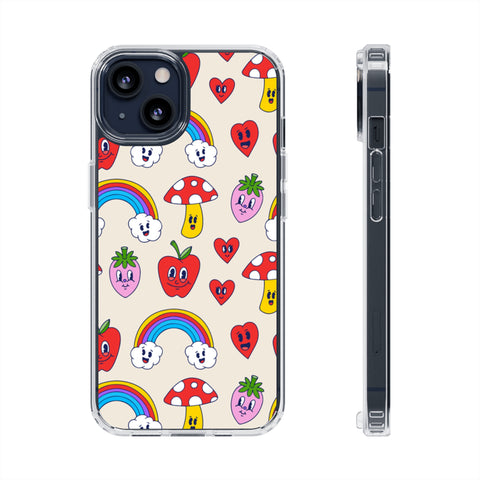 Rainbow With Fruits - iPhone Clear Cases iPhone 13 Without gift packaging - phone cases