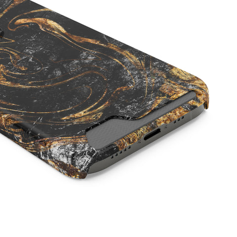 Golden Liquid Marble - Card Holder Cases - phone cases