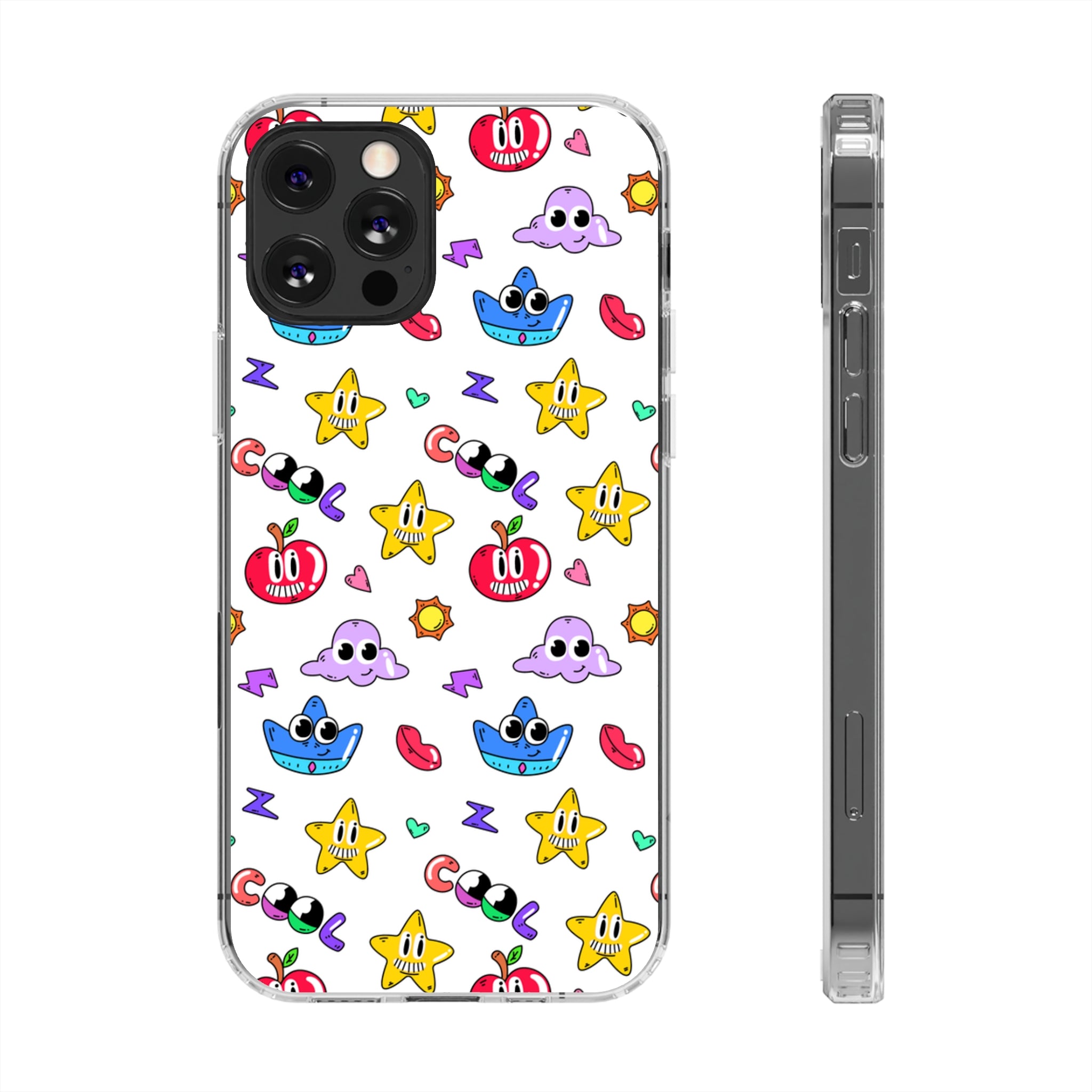 Mix Cartoon - iPhone Clear Cases iPhone 12 Pro Without gift packaging - phone cases