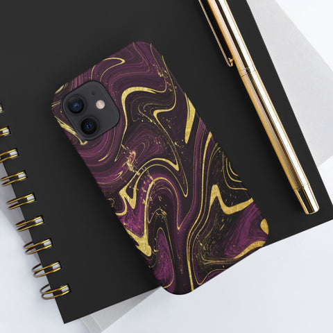 Golden liquid marble - iPhone Tough Cases - phone cases