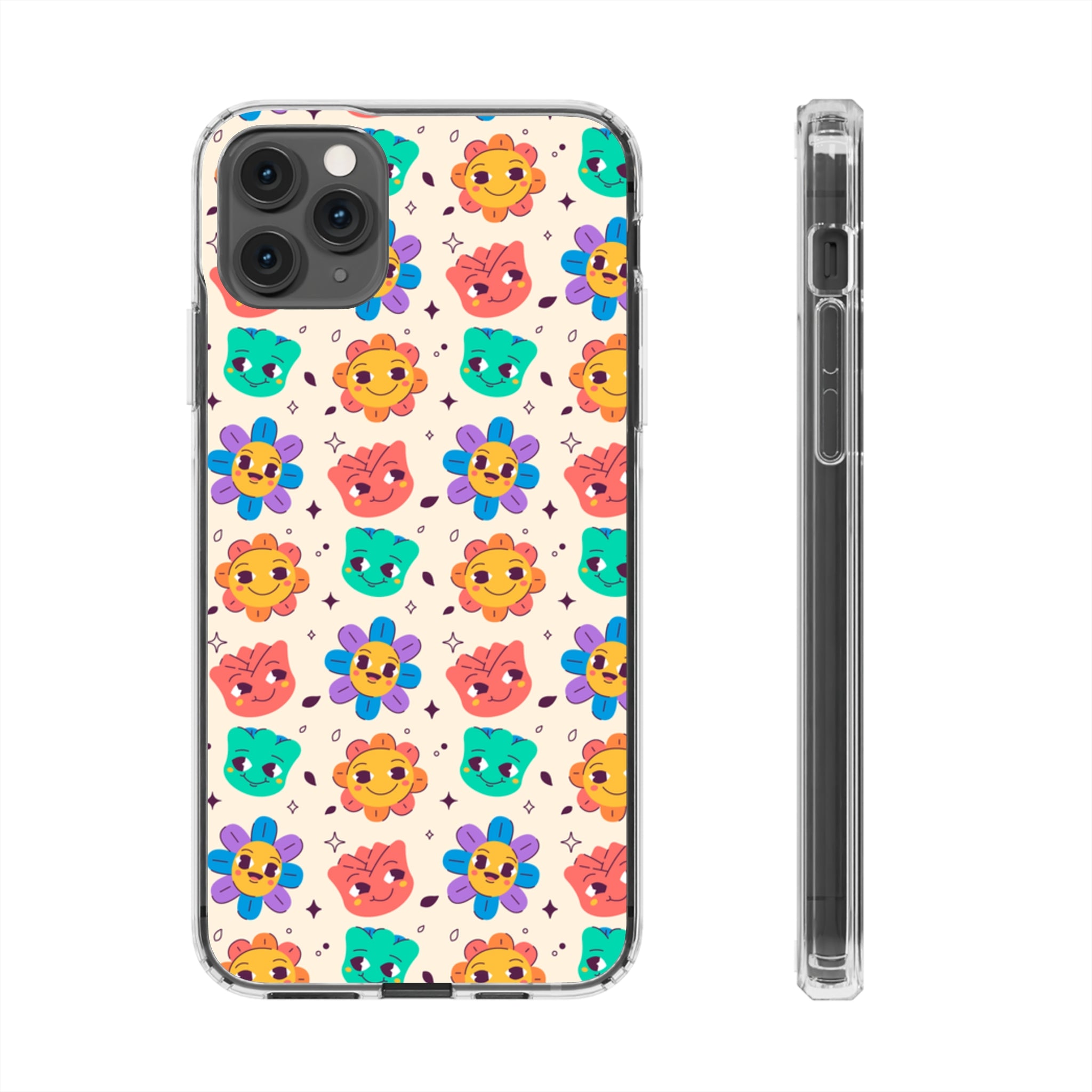 Face Floral - iPhone Clear Cases iPhone 11 Pro Max Without gift packaging - phone cases